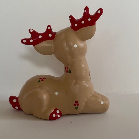 Vintage Kimple mold Quilted Reindeer figures Christmas decoration - Picture 7 of 13